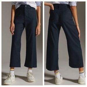 Anthropologie Navy Cropped Pants